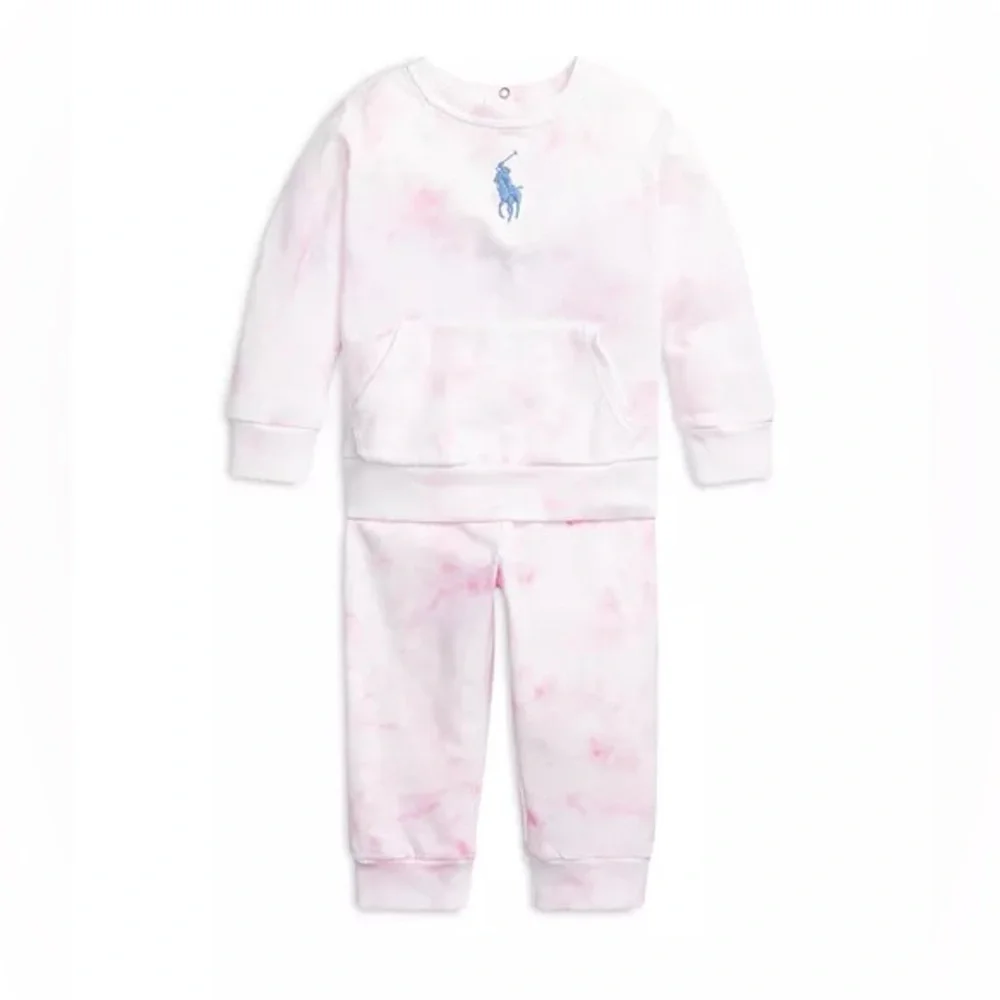 Tie Dye Hook Up Set by Ralph Lauren baby in purple 3 month pants and sweater set